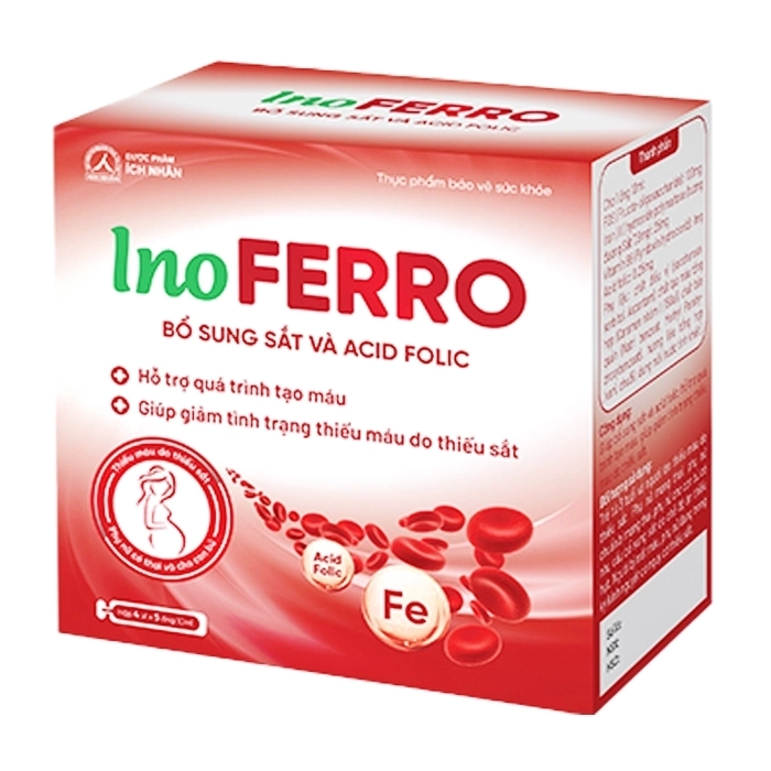 InoFerro Ích Nhân 4 vỉ x 5 ống x 10ml - Giúp bổ sung sắt