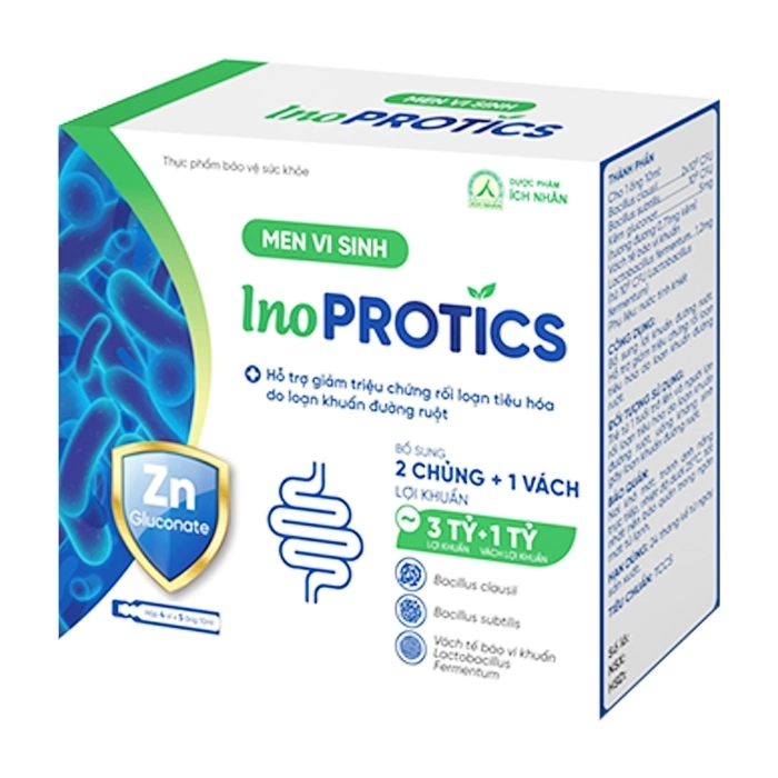 InoProtic Ích Nhân 4 vỉ x 5 ống x 10ml - Bổ sung lợi khuẩn đường ruột InoProtic Ích Nhân 4 vỉ x 5 ống x 10ml - Bổ sung lợi khuẩn đường ruột