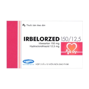 Irbelorzed 150/12.5 Savipharm 3 vỉ x 10 viên (Irbesartan + Hydroclorothiazid) Irbelorzed 150/12.5 Savipharm 3 vỉ x 10 viên (Irbesartan + Hydroclorothiazid)