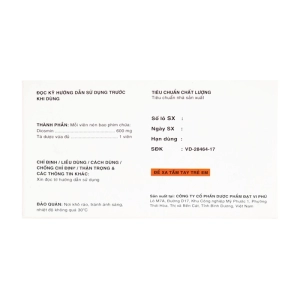 Isaias 600mg Davipharm 6 vỉ x 10 viên (Diosmin)