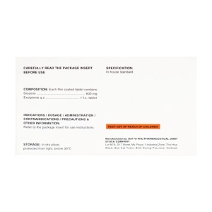 Isaias 600mg Davipharm 6 vỉ x 10 viên (Diosmin)