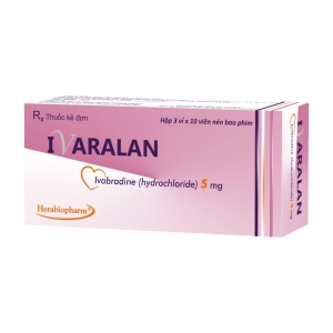 Ivaralan 5mg Herabiopharm 3 vỉ x 10 viên (Ivabradine)