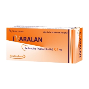 Ivaralan 7.5mg Herabiopharm 3 vỉ x 10 viên (Ivabradine)