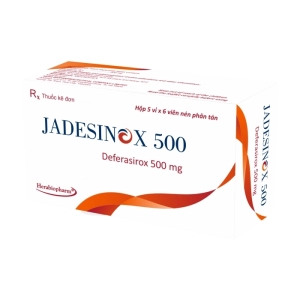 Jadesinox 500 Herabiopharm 5 vỉ x 6 viên (Deferasirox)