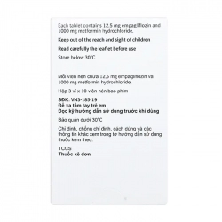 Jardiance Duo 12,5mg/1000mg, 3 vỉ x 10 viên