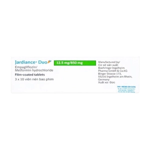 Jardiance Duo 12.5mg/850mg Boehringer Ingelheim 3 vỉ x 10 viên (Empagliflozin + Metformin)