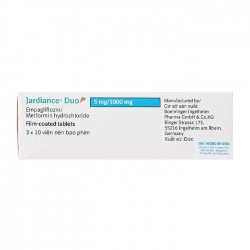 Jardiance Duo 5mg/1000mg Boehringer Ingelheim 3 vỉ x 10 viên Jardiance Duo 5mg/1000mg Boehringer Ingelheim 3 vỉ x 10 viên