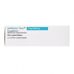 Jardiance Duo 5mg/1000mg Boehringer Ingelheim 3 vỉ x 10 viên Jardiance Duo 5mg/1000mg Boehringer Ingelheim 3 vỉ x 10 viên