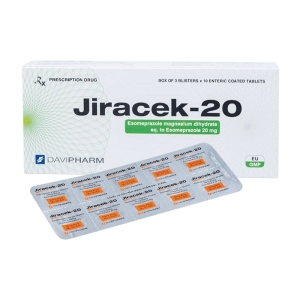 Jiracek 20mg Davipharm, 3 vỉ x 10 viên