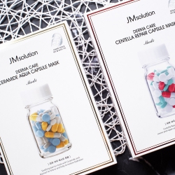 Mặt nạ dưỡng phục hồi da JM Solution Derma Care Ceramide Aqua Capsule Mask Medi (Hộp 10 miếng 30ml)
