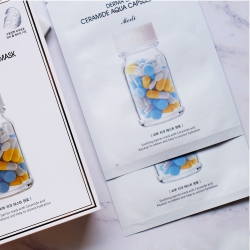 Mặt nạ dưỡng phục hồi da JM Solution Derma Care Ceramide Aqua Capsule Mask Medi (Hộp 10 miếng 30ml)