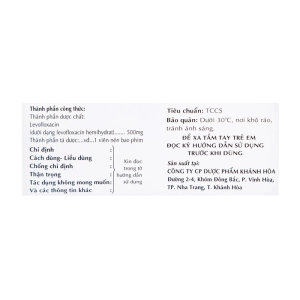 Kaflovo 500 Khapharco 10 vỉ x 5 viên