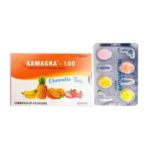 Kamagra-100 Ajanta 1 vỉ x 4 viên (Chewable Tablet Sildenafil)