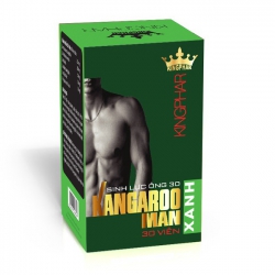 Tpbvsk sinh lý nam Kangaroo Man Xanh Kingphar, Hộp 30 viên