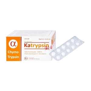Katrypsin 4200IU Khapharco 10 vỉ x 10 viên (Alpha-chymotrypsin)
