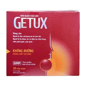 Kẹo Ngậm Ho Thảo Mộc Getux Fobelife 5 vỉ x 4 viên
