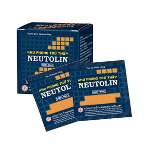 Khu Phong Trừ Thấp NEUTOLIN điều trị đau nhức toàn thân, Hộp 10 gói x 10gr Khu Phong Trừ Thấp NEUTOLIN điều trị đau nhức toàn thân, Hộp 10 gói x 10gr