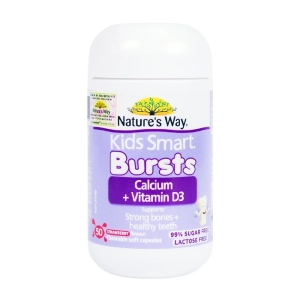 Kids Smart Bursts Calcium + Vitamin D3 Nature's Way 50 viên - Bổ sung Canxi, Vitamin D3 cho bé
