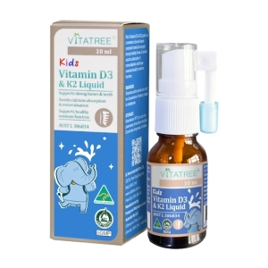 Kids Vitamin D3 K2 Liquid Vitatree 10ml - Bổ sung D3, K2 cho bé