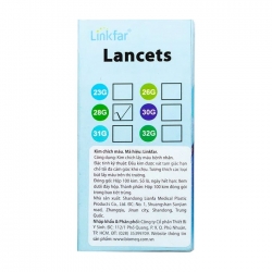 Kim lấy máu Linkfar Lancets, Hộp 100 cái Kim lấy máu Linkfar Lancets, Hộp 100 cái