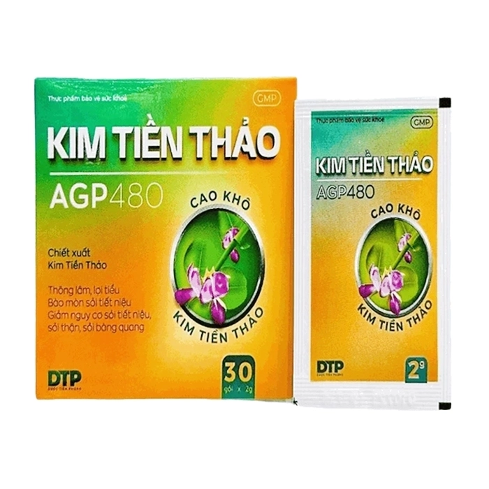 Kim Tiền Thảo AGP 480 Agimexpharm 30 gói x 2g - Hỗ trợ bào mòn sỏi tiết niệu