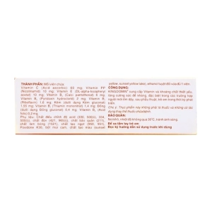 Kingdomin Multi Bidiphar 5 vỉ x 4 viên - Bổ sung Vitamin, Khoáng chất