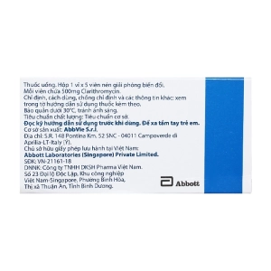 Klacid Forte 500mg Abbott 1 vỉ x 14 viên Klacid Forte 500mg Abbott 1 vỉ x 14 viên