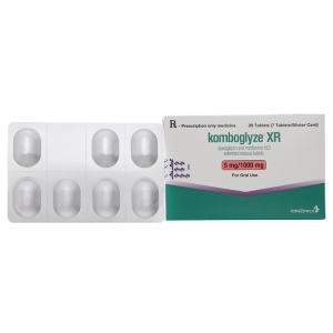 Komboglyze XR 5mg/1000mg Astra Zeneca 4 vỉ x 7 viên (Saxagliptin + Metfomin)