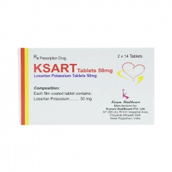 Thuốc tim mạch Ksart 25mg, Hộp 28 viên