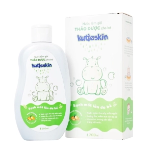 Kutieskin 200ml - Nước tắm gội thảo dược cho bé