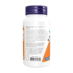 L-Carnitine 250mg Now Foods 60 viên - Hỗ trợ vận chuyển chất béo