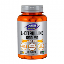 L-Citrulline 1200mg Now 120 viên - Viên uống hỗ trợ chuyển hóa Protein