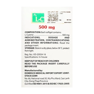 L-Cystine 500mg Domesco 12 vỉ x 5 viên (L-Cystin)