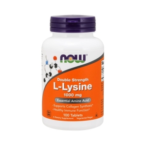 L-Lysine 1000mg Now 100 viên - Viên uống hỗ trợ làm đẹp da