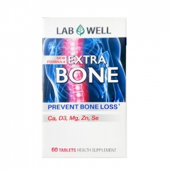 Tpbvsk xương khớp Lab Well Extra Bone bổ sung Canxi, D3, Magie, Kẽm, Selenium, Hộp 60 viên Tpbvsk xương khớp Lab Well Extra Bone bổ sung Canxi, D3, Magie, Kẽm, Selenium, Hộp 60 viên