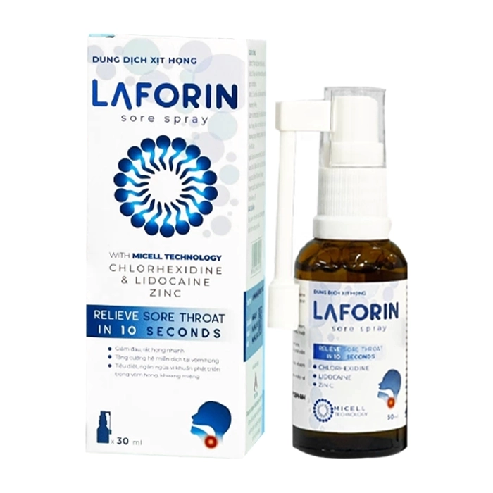 Laforin Sore Spray CPC1 Hà Nội lọ 30ml - Dung dịch xịt họng
