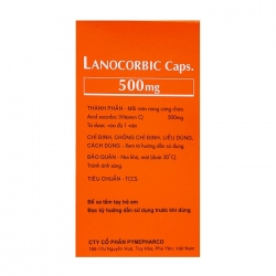 Lanocorbic Caps 500mg Pymepharco 10 vỉ x 10 viên Lanocorbic Caps 500mg Pymepharco 10 vỉ x 10 viên