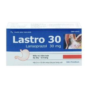 Lastro 30 DHG Pharma 3 vỉ x 10 viên (Lansoprazol)