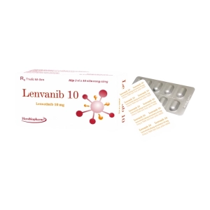 Lenvanib 10 Herabiopharm 3 vỉ x 10 viên (Lenvatinib mesylate)