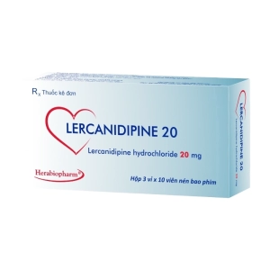 Lercanidipine 20 Herabiopharm 3 vỉ x 10 viên (Lercanidipine hydrochloride)