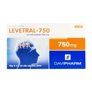 Levetral-750 Davipharm 6 vỉ x 10 viên (Levetiracetam)