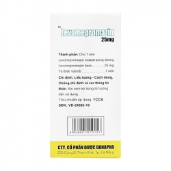 Levomepromazin 25mg Danapha 100 viên - Trị tâm thần phân liệt Levomepromazin 25mg Danapha 100 viên - Trị tâm thần phân liệt