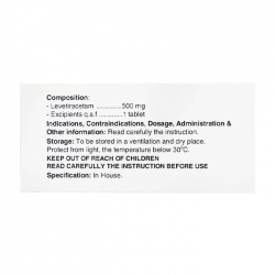 Levpiram 500mg Danapha 5 vỉ x 10 viên - Trị động kinh Levpiram 500mg Danapha 5 vỉ x 10 viên - Trị động kinh
