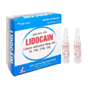 Lidocain 40mg/2ml Vinphaco 100 ống x 2ml (Lidocain hydroclorid)