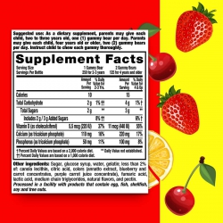 Kẹo dẻo gấu L’il Critters Calcium + D3 hỗ trợ xương, răng chắc khỏe, Chai 250 viên