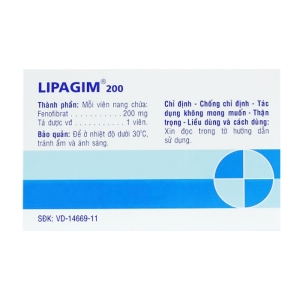 Lipagim 200 Agimexpharm 3 vỉ x 10 viên Lipagim 200 Agimexpharm 3 vỉ x 10 viên