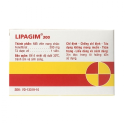 Lipagim 300 Agimexpharm 3 vỉ x 10 viên Lipagim 300 Agimexpharm 3 vỉ x 10 viên