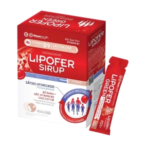 Lipofer Sirup Dược Đức 20 gói x 10ml - Bổ sung Sắt cho cơ thể