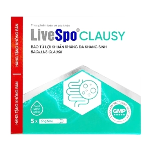 LiveSpo Clausy 5 ống x 5ml - Bào tử lợi khuẩn kháng đa kháng sinh