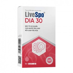 LiveSpo DIA 30 10 ống x 5ml - Bào Tử Lợi Khuẩn Cho Người Tiêu Chảy Rối Loạn Tiêu Hóa LiveSpo DIA 30 10 ống x 5ml - Bào Tử Lợi Khuẩn Cho Người Tiêu Chảy Rối Loạn Tiêu Hóa